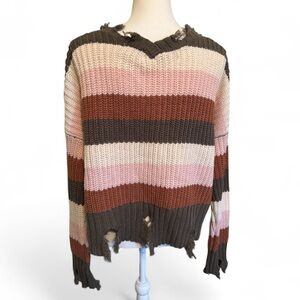 Wonderly sweater women’s size small fall colors distressed